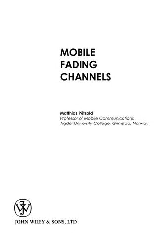Mobile fading channels John Wiley